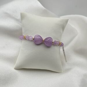Handmade Designed by Grace Natural Kunzite Luxury Bow Bracelet